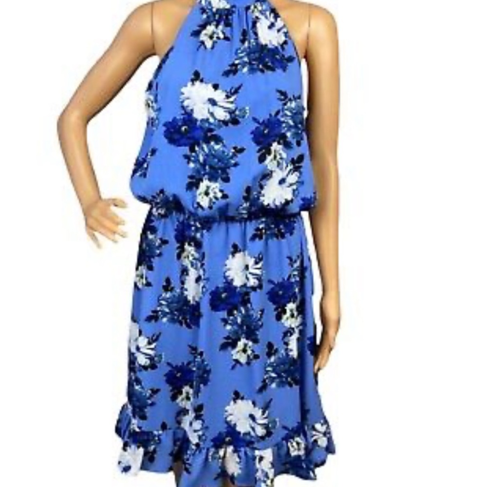 Blue floral Bebe dress